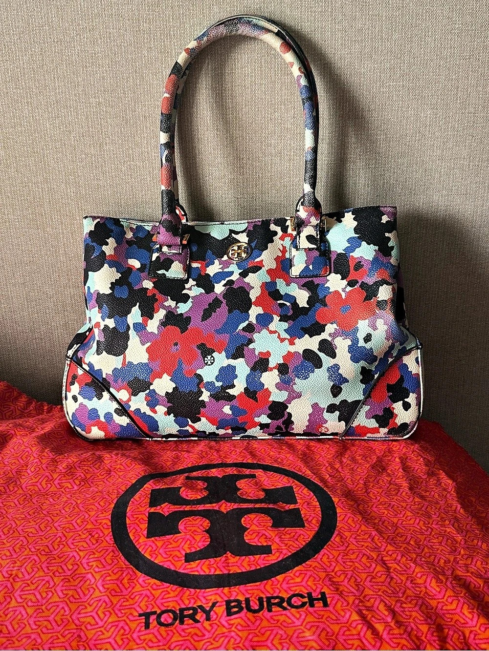 Tory Burch Floral Multicolor Tote